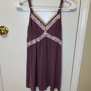 Victoria's Secret Purple Chemise with Pink Lace